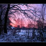 Abendhimmel über Norderstedt (neu gerahmt)