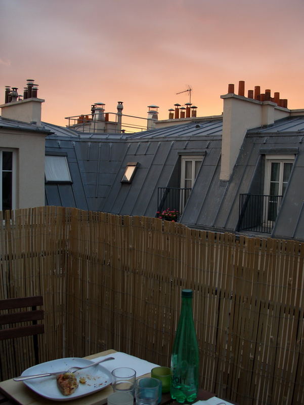 Abendhimmel über Paris