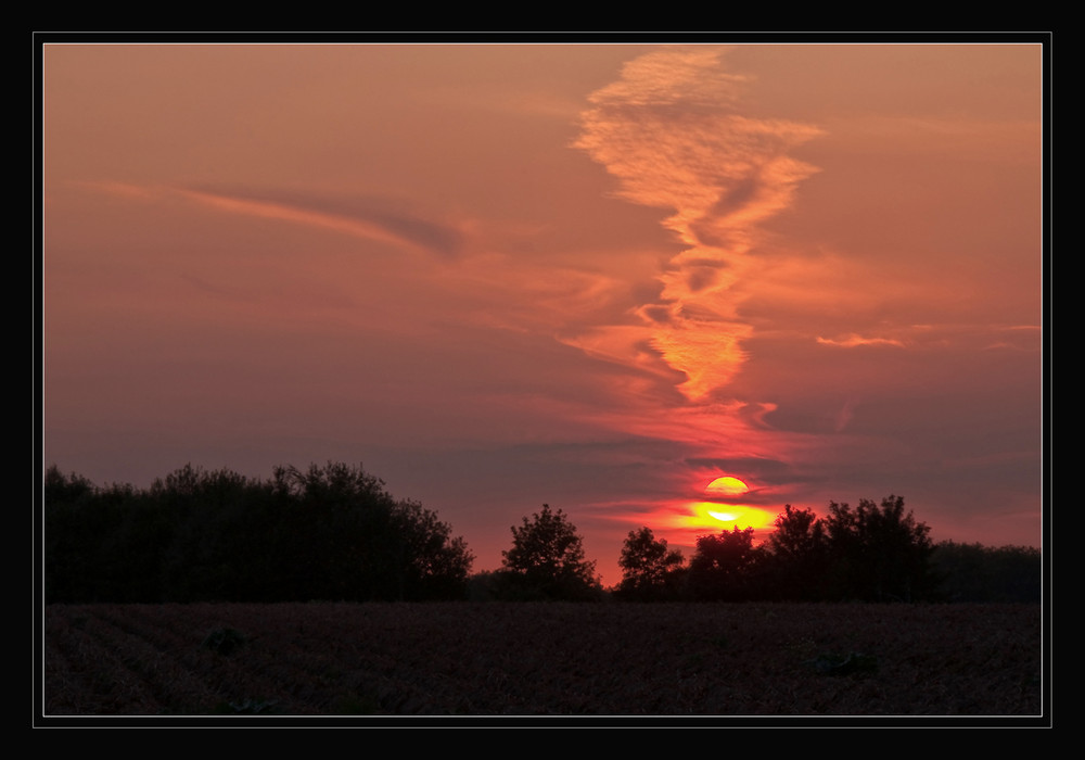 Abendhimmel über Recklinghausen am 23.8.09