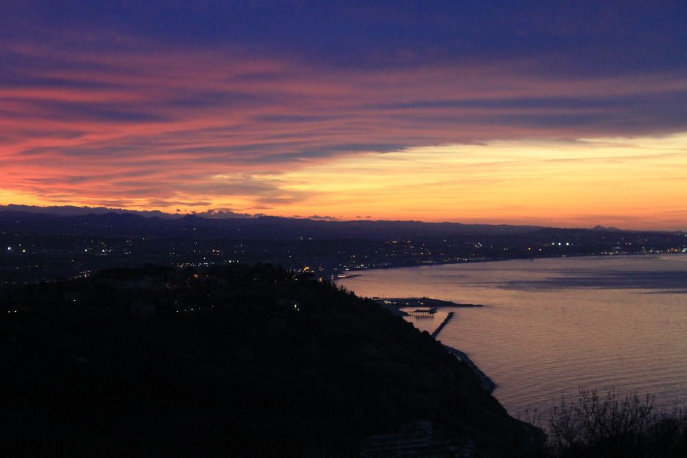 Abendhimmel über Rimini