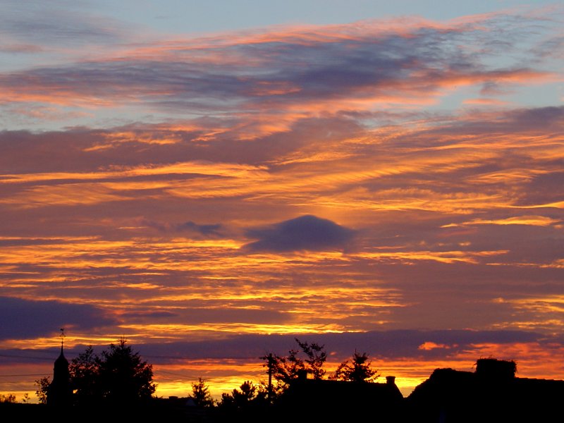 Abendhimmel über Saulheim