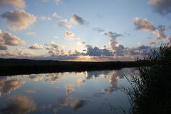 Abendhimmel über Schoorldam/Nordholland