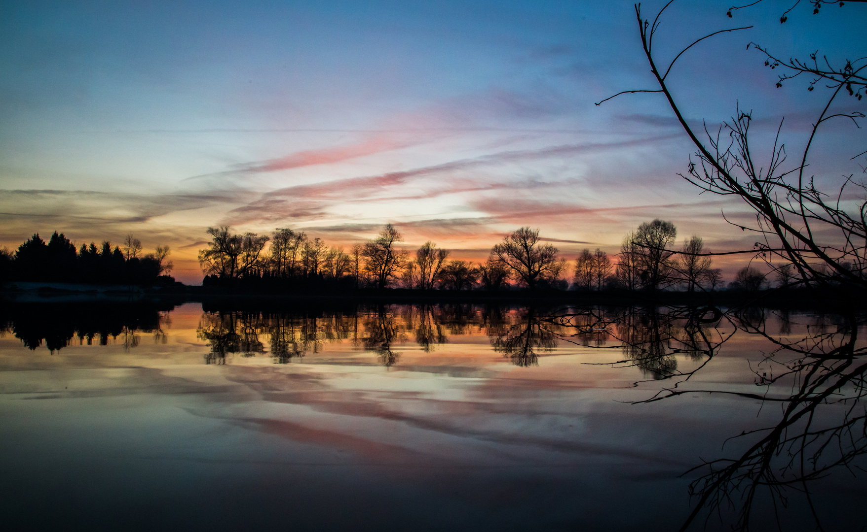 Abendhimmel überm See