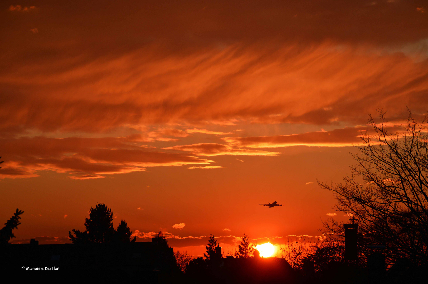 Abendhimmel zum Frühlingsanfang