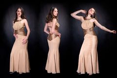 Abendkleid in Gold