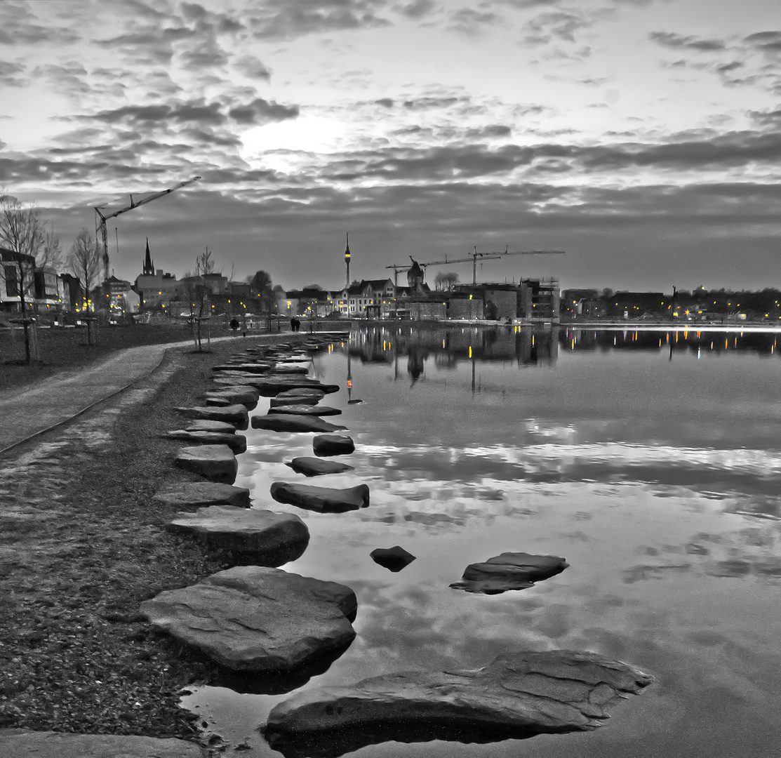 Abendlandschaft Phönixsee