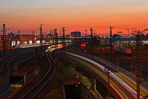 Abendliche Eisenbahnromantik