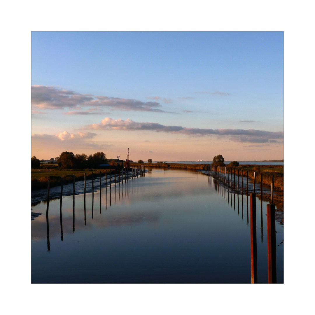 abendliche Elbe ...