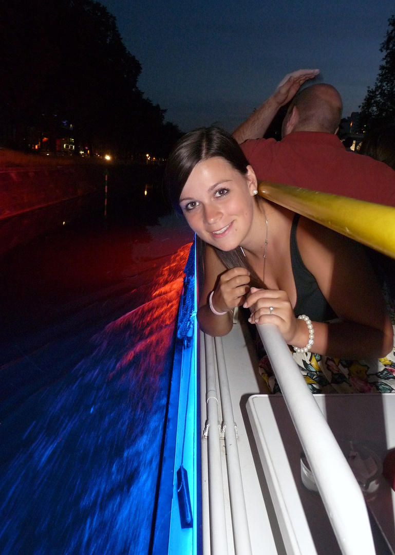 Abendliche Fahrt auf der Spree