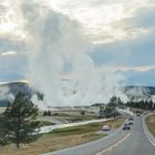 Abendliche fahrt durch den Yellowstone