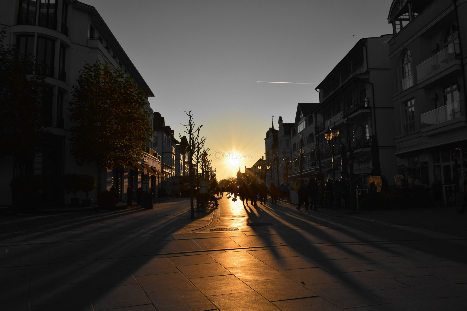 abendliche Fußgängerzone