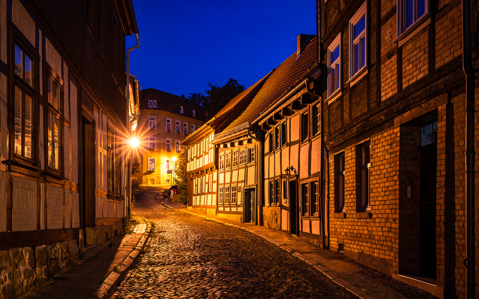 Abendliche Gasse in Blankenburg