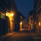 Abendliche Gasse in Quedlinburg