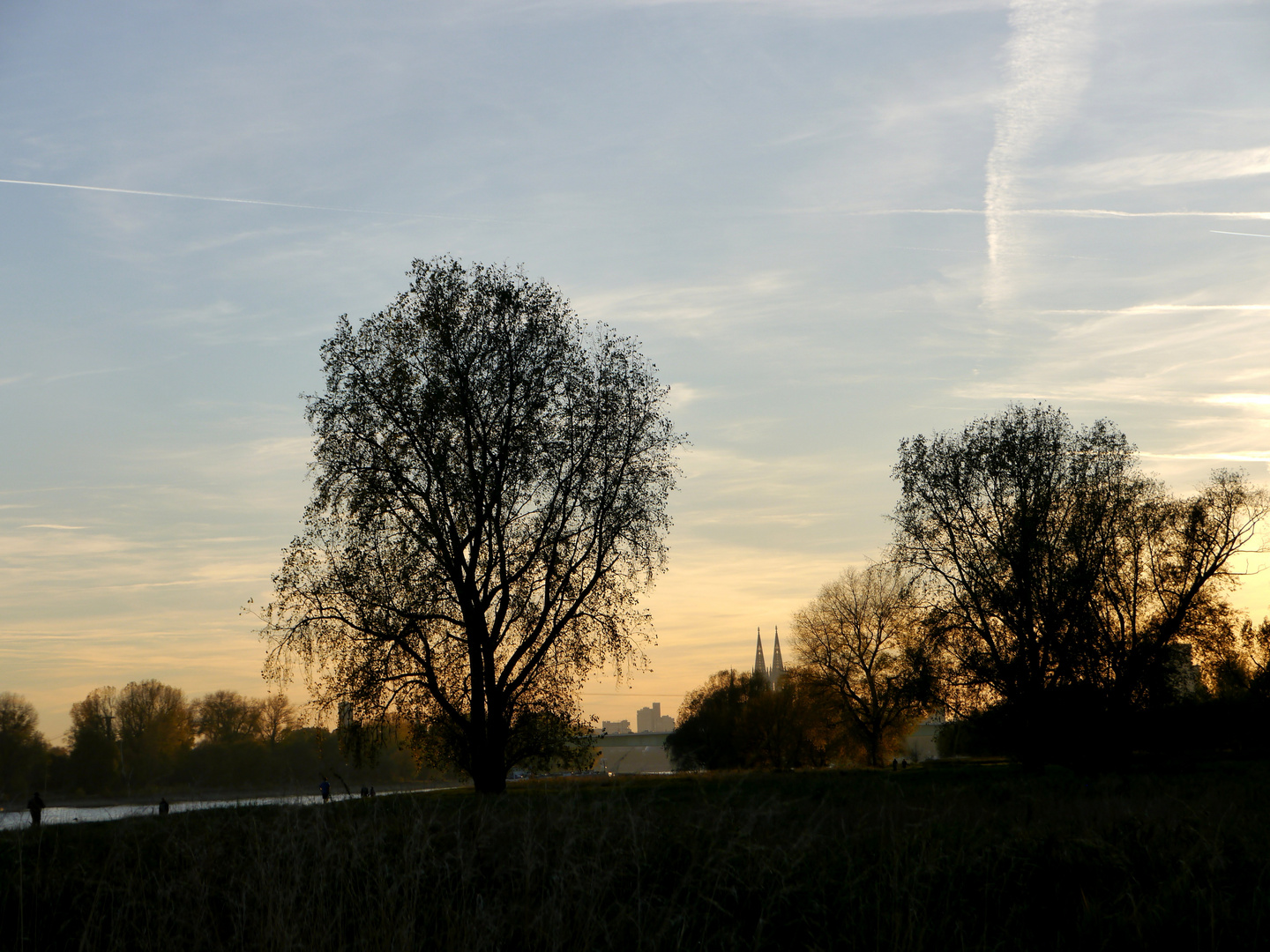 Abendliche Herbststimmung am Rhein