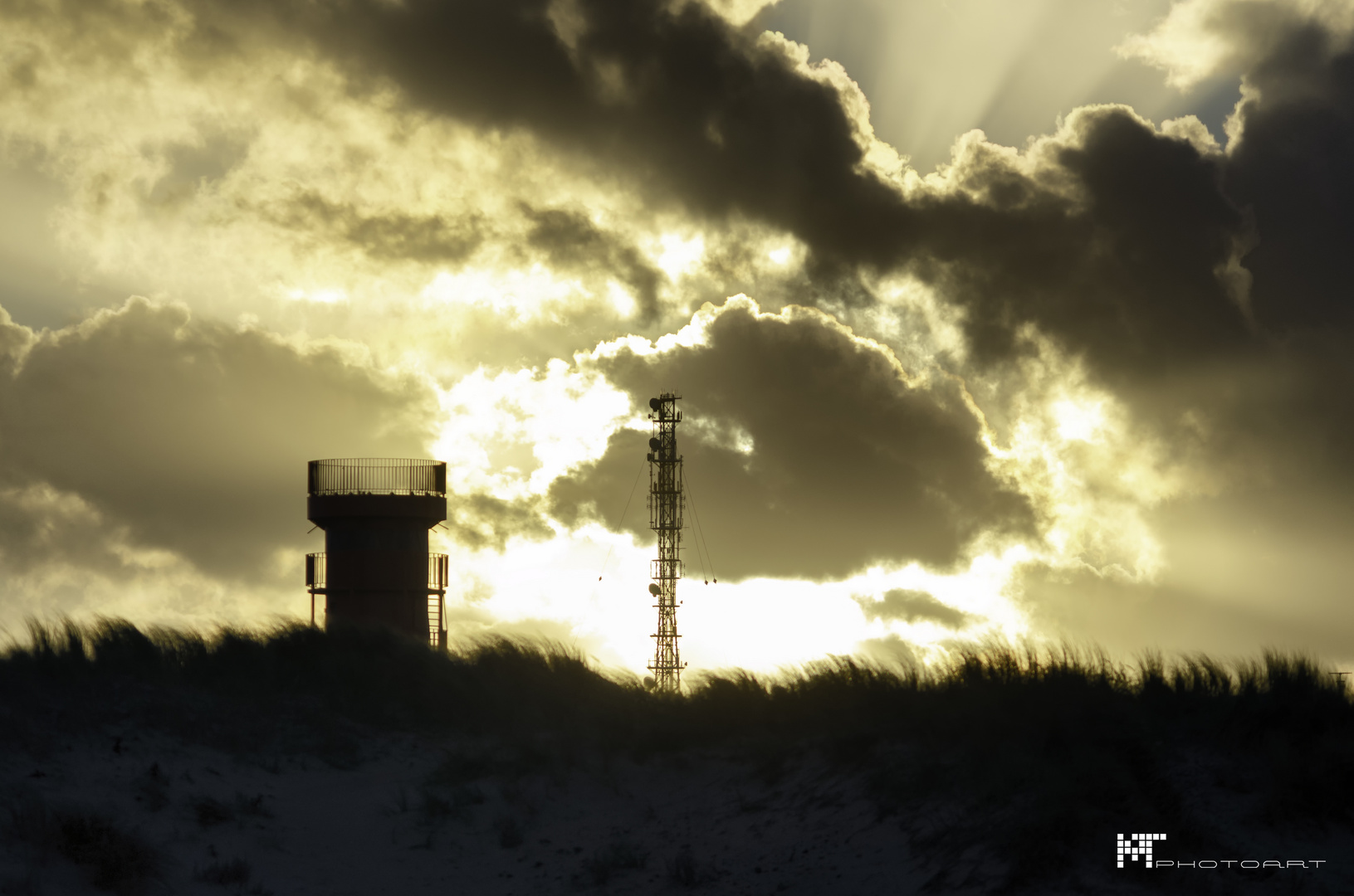 Abendliche Herbststimmung über der Düne