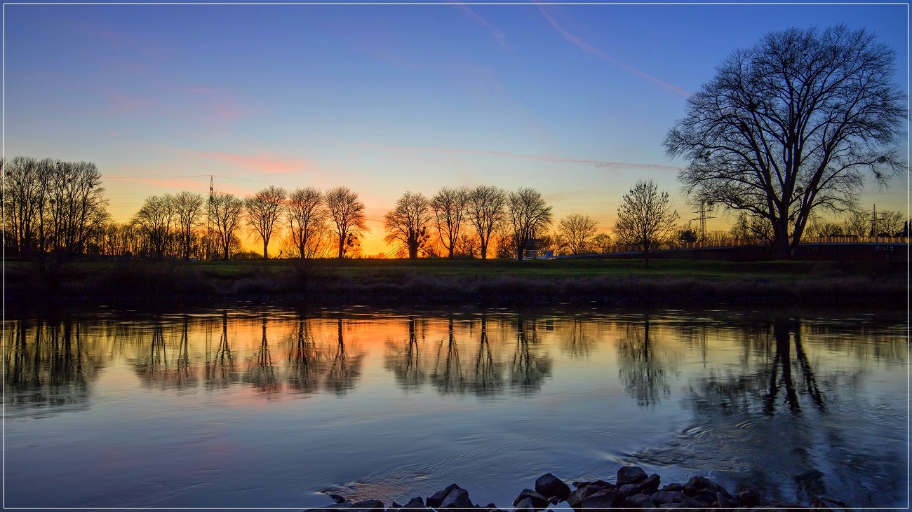 Abendliche Idylle an der Weser