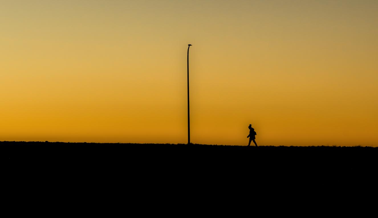 abendliche nach Hause Weg