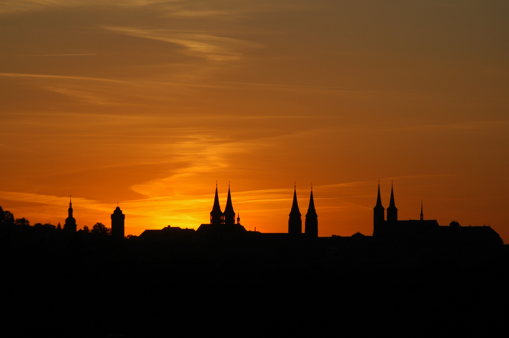 Abendliche Silhouette Bambergs