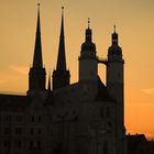 Abendliche Silhouette in Halle/Saale