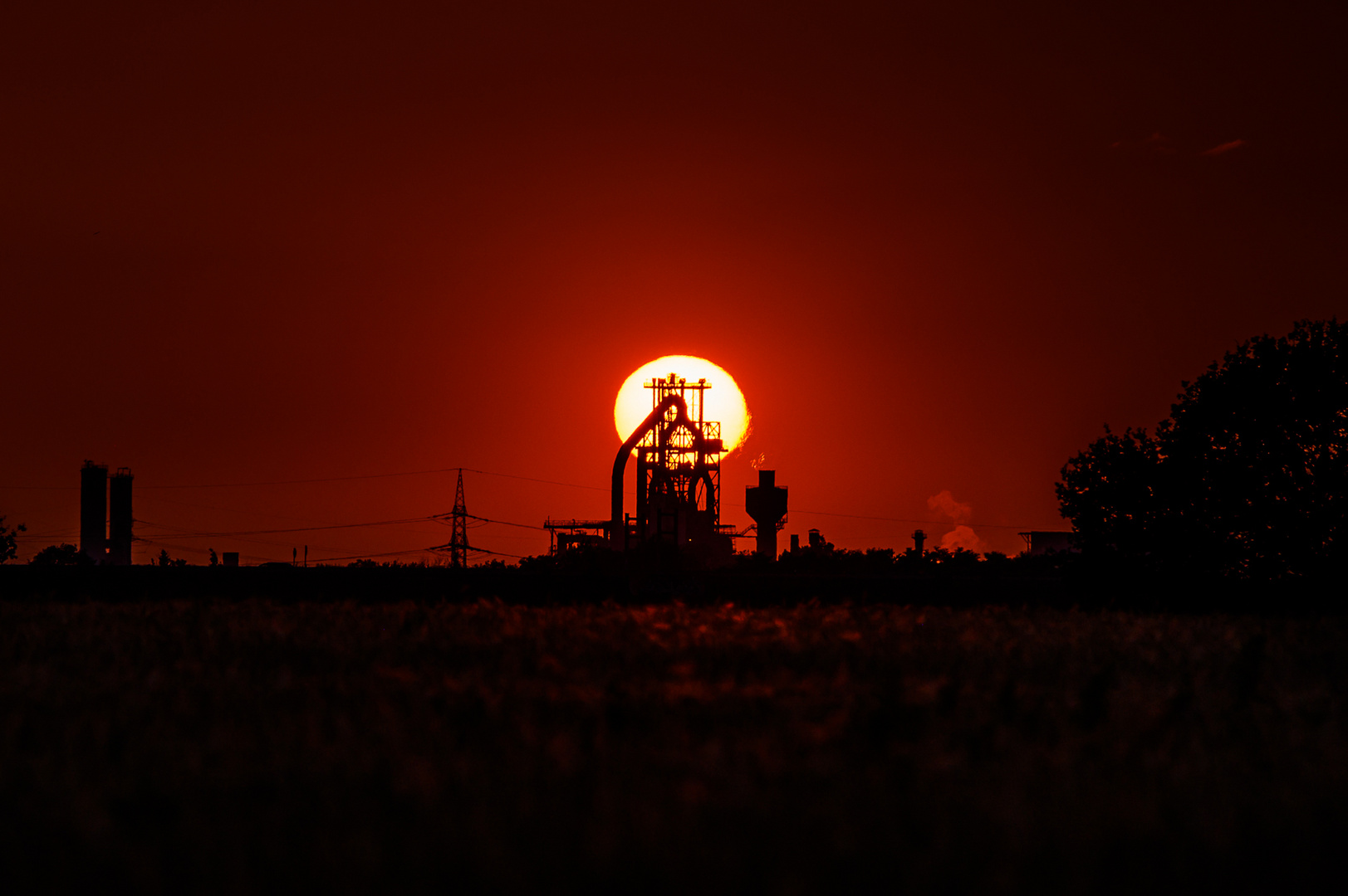 Abendliche Stahlwerk-Romatik in Duisburg