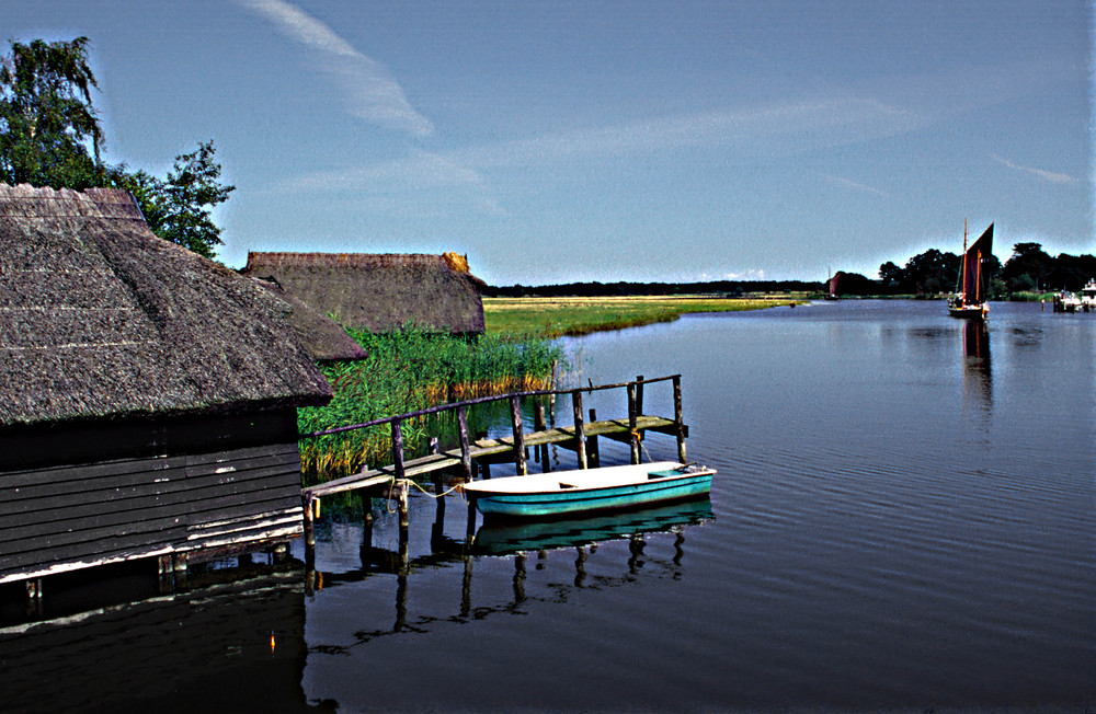 Abendliche Stille im Hafen von Prerow