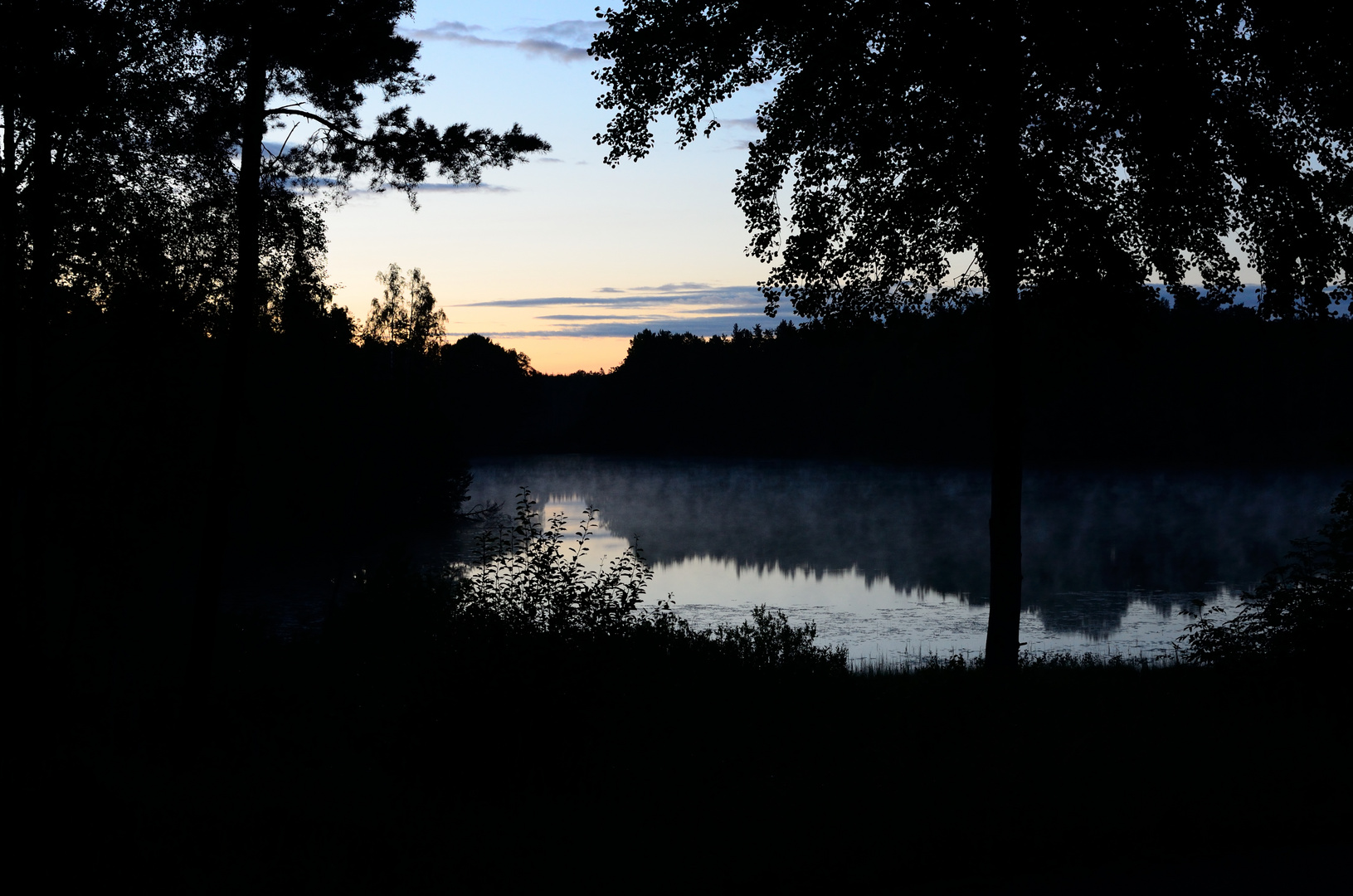 Abendliche Stimmung am Mjösjön bei Hjorted, Schweden (2012)