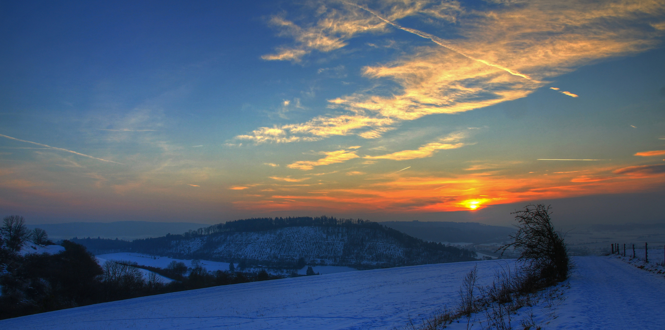 Abendliche Stimmung im Hegaugebiet