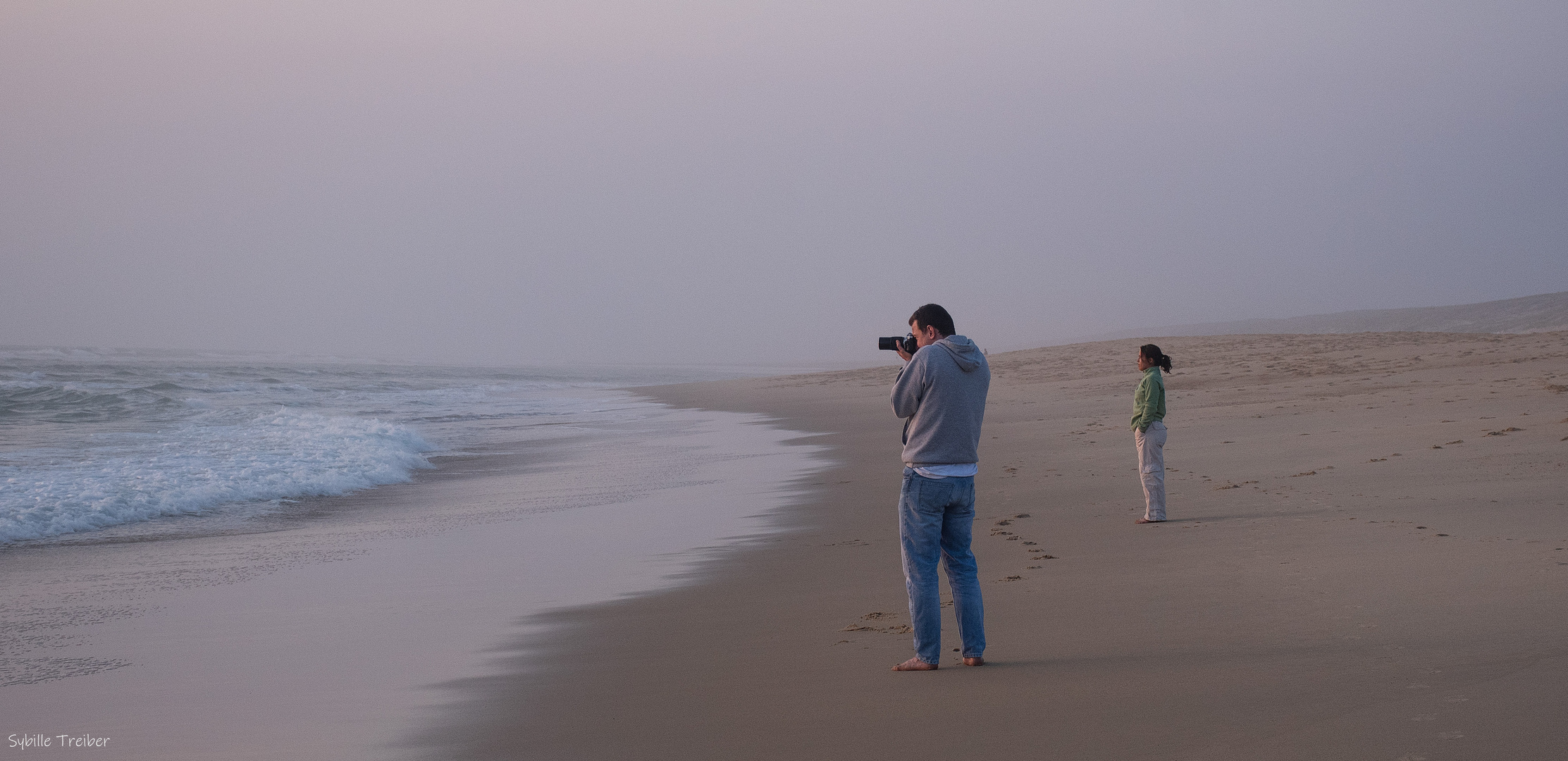 abendliche Strandszene
