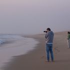 abendliche Strandszene