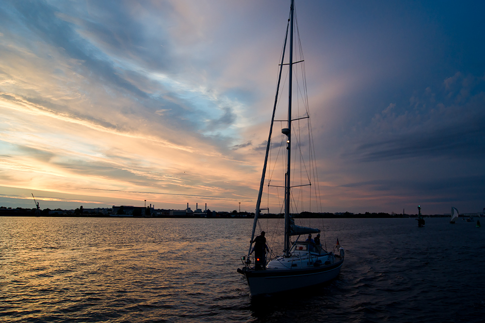 abendliche Tour auf der Warnow