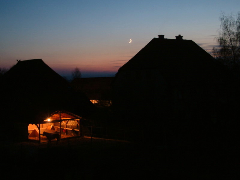 Abendlicher Bauernhof