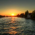 Abendlicher Blick auf den Rhein bei Konstanz