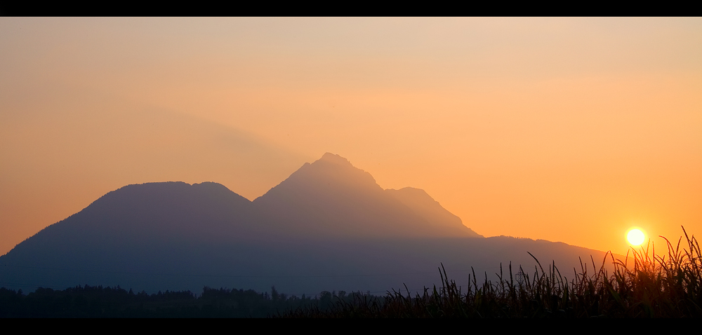 Abendlicher Blick auf den Staufen