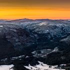 Abendlicher Blick auf die Berge des Bayerischen Waldes