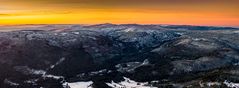 Abendlicher Blick auf die Berge des Bayerischen Waldes