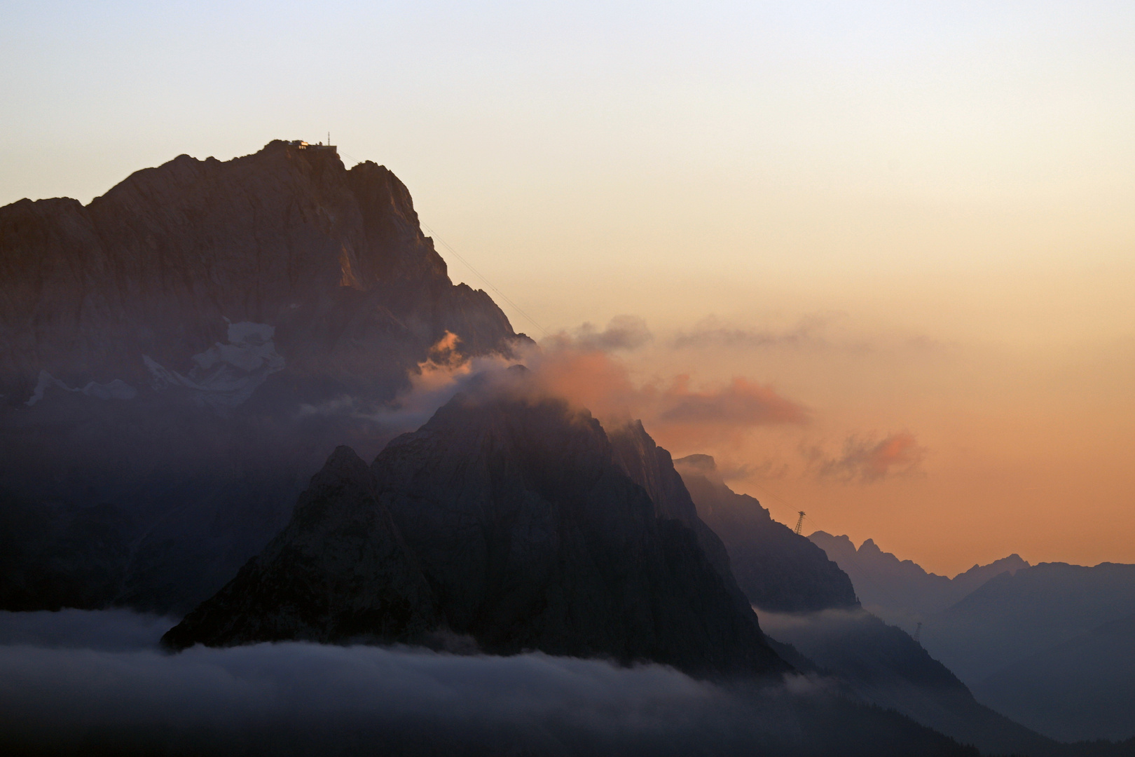 Abendlicher Blick auf die Zugspitze