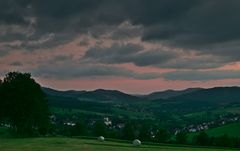 Abendlicher Blick auf Grafschaft