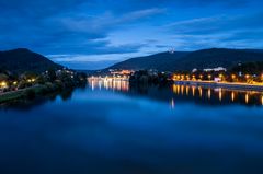 Abendlicher Blick auf Heidelberg