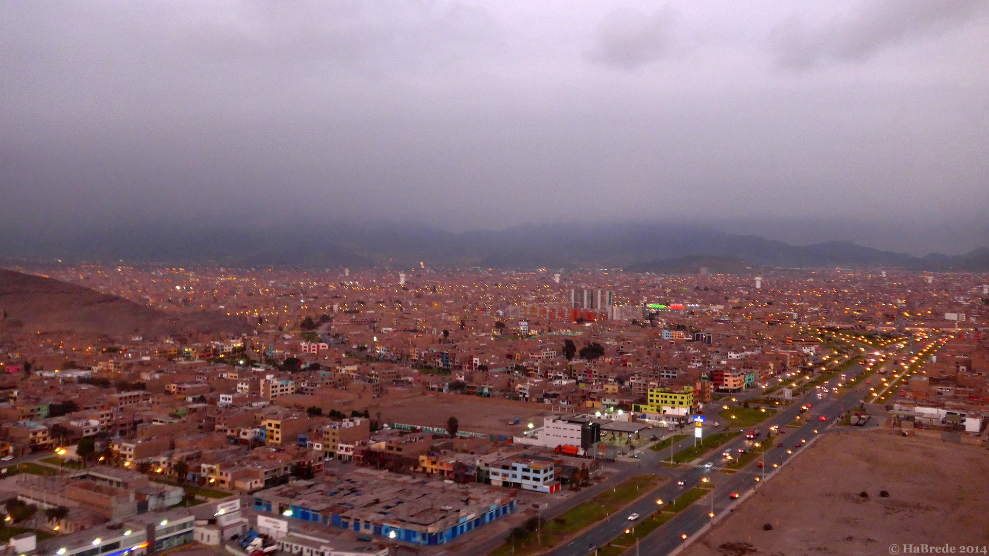 Abendlicher Blick auf Lima