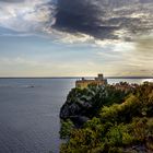 Abendlicher Blick auf Schloss Duino (Triest)