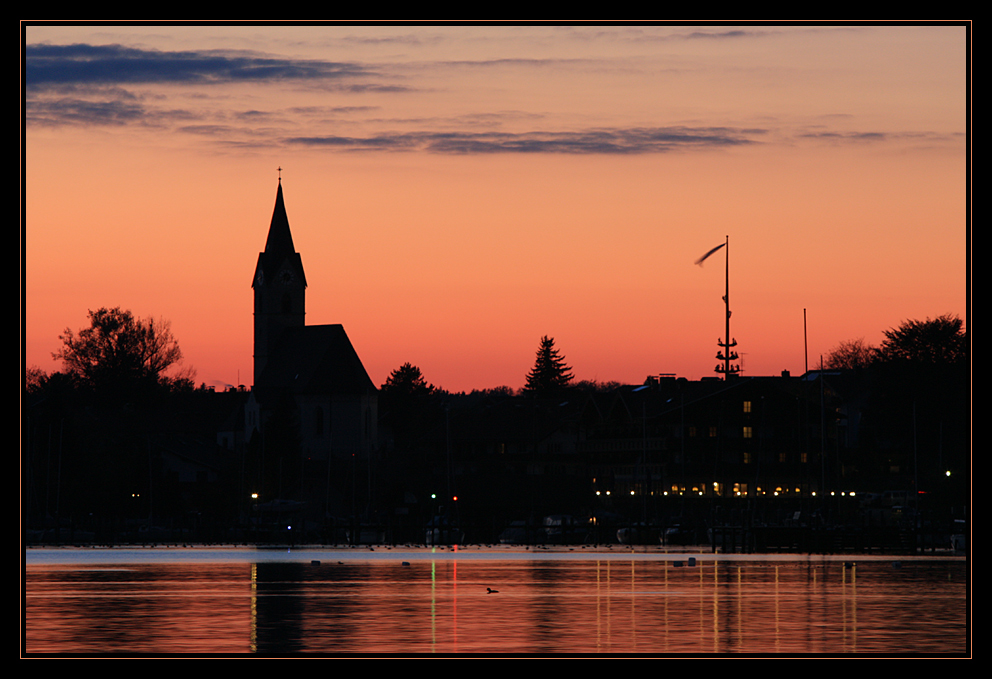 Abendlicher Blick auf Seebruck