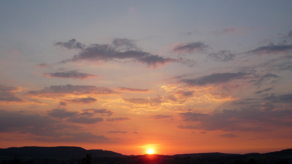 Abendlicher Blick aus meinem Wohnzimmer