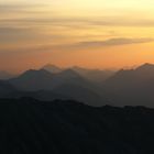 Abendlicher Blick ins Karwendelgebirge