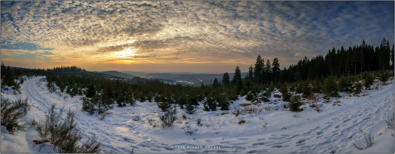 Abendlicher Blick ins Siegerland