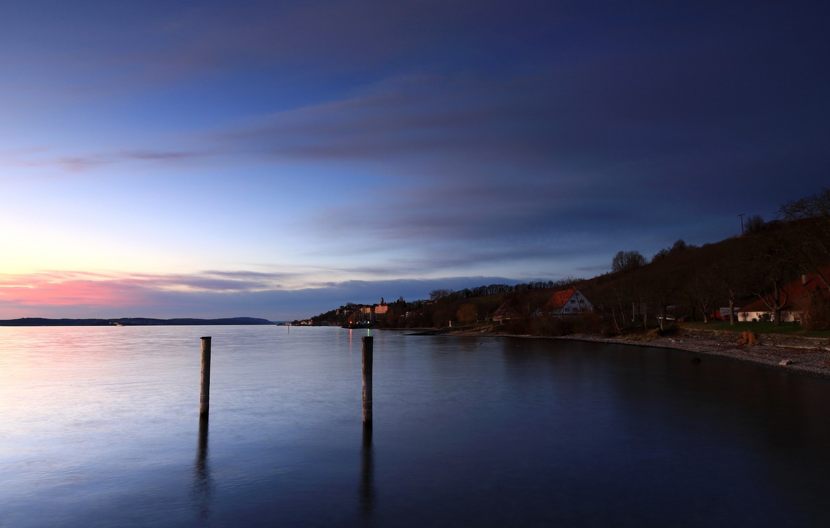 Abendlicher Blick nach Meersburg