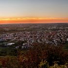 Abendlicher Blick über das schöne Städtchen Weinstadt