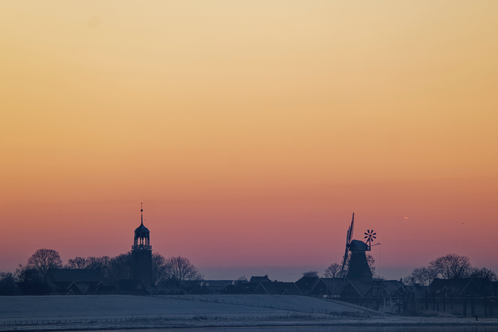 abendlicher Blick über die Ems.......