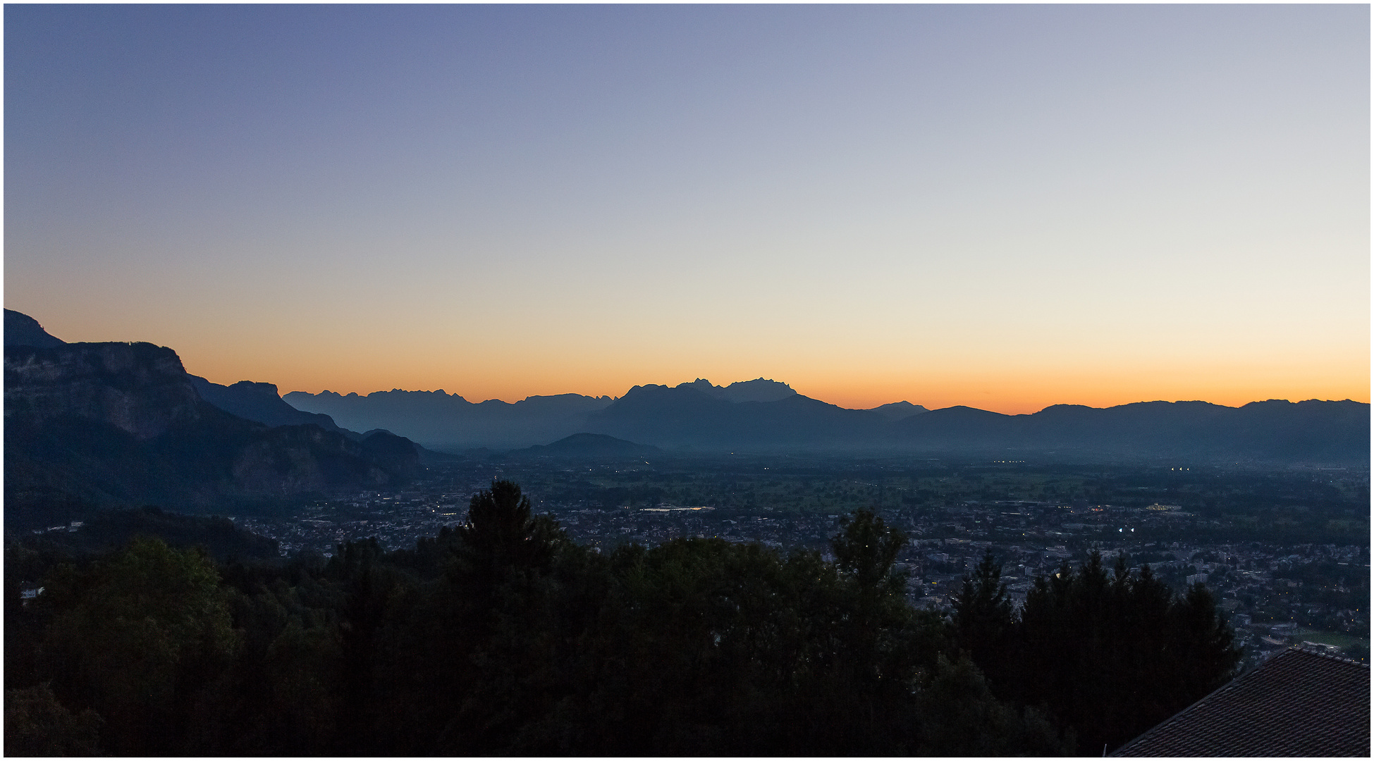 Abendlicher Blick über Dornbirn