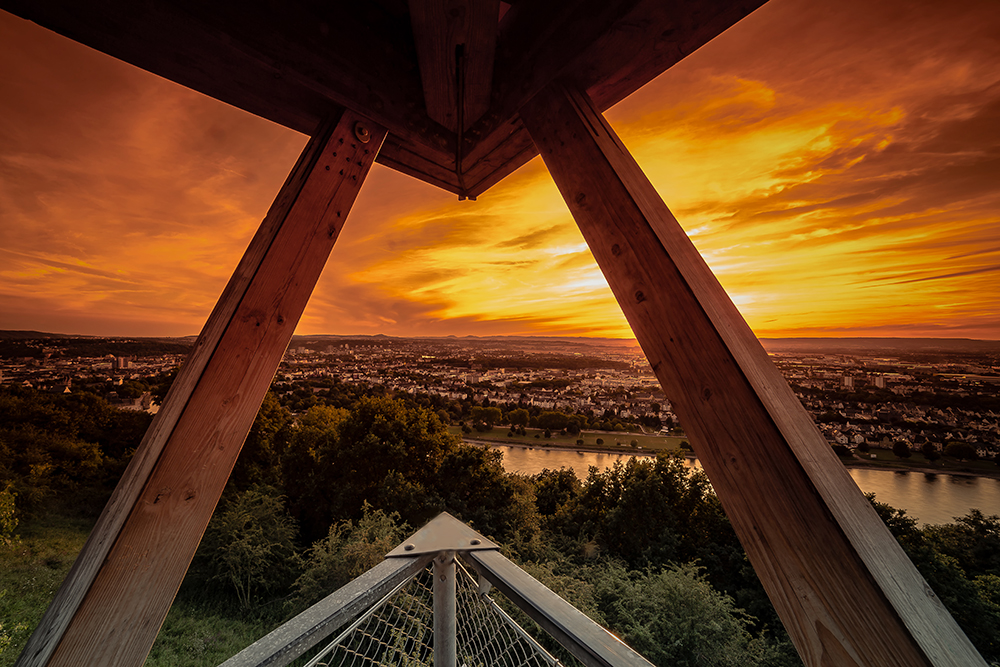 Abendlicher Blick über Koblenz...