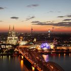 Abendlicher Blick über Köln...